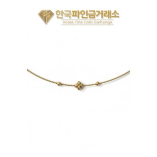 24K 순금 텐션 목걸이 클로버 3.75g(1돈) + 18K장식