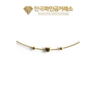 24K 순금 텐션 목걸이 하트 3.75g(1돈) + 18K장식