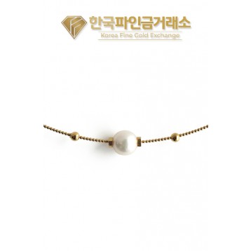 24K 순금 텐션 목걸이 해수진주 3.75g(1돈) + 18K장식