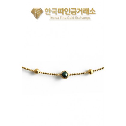 24K 순금 텐션 목걸이 청러프다이아 3.75g(1돈) + 18K장식
