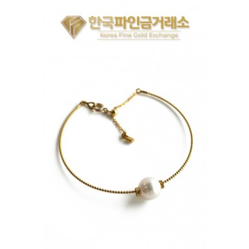 24K 순금 텐션 팔찌 해수진주 1.875g(돈) + 18K장식