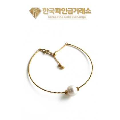 24K 순금 텐션 팔찌 해수진주 1.875g(돈) + 18K장식