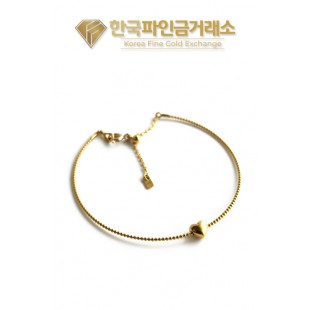 24K 순금 텐션 팔찌 하트 1.875g(돈) + 18K장식