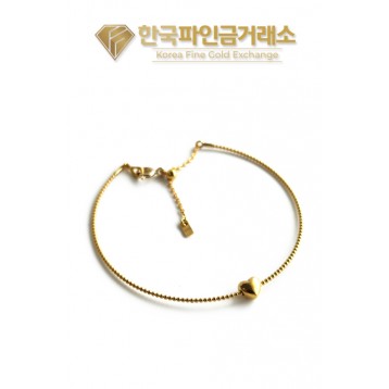 24K 순금 텐션 팔찌 하트 1.875g(돈) + 18K장식