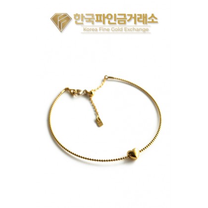 24K 순금 텐션 팔찌 하트 1.875g(돈) + 18K장식