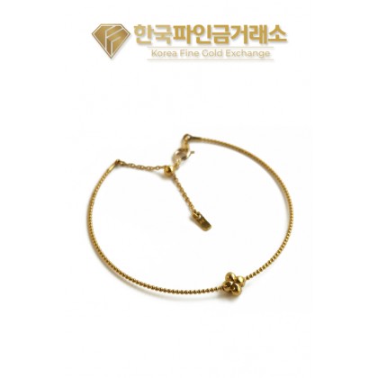 24K 순금 텐션 팔찌 클로버 1.875g(돈) + 18K장식